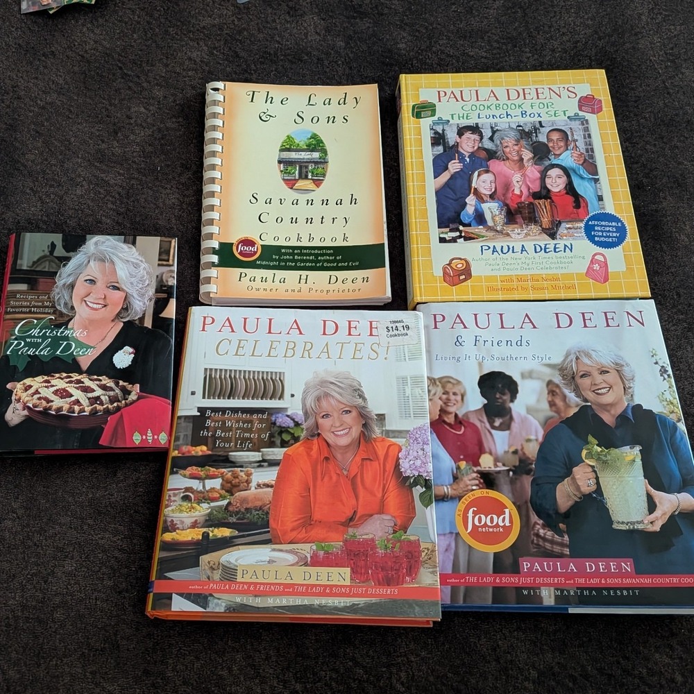 Paula Deen Cookbook Lot 5 Southern Cooking Celebrates Friends Christmas Savannah